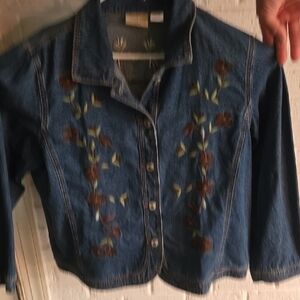 Embroidered Blue Jean Jacket